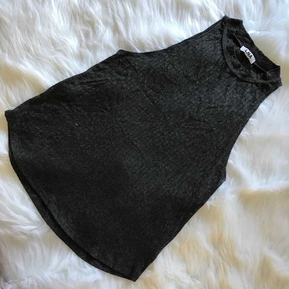 LNA HIGH-NECK RIBBED TANK